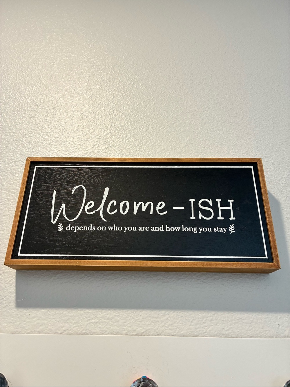 Hobby Lobby Black and Natural Wood Wall Sign